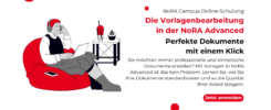 Die Vorlagenbearbeitung in der NoRA Advanced