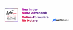 Neu in der NoRA Advanced - Online-Formulare für Notare